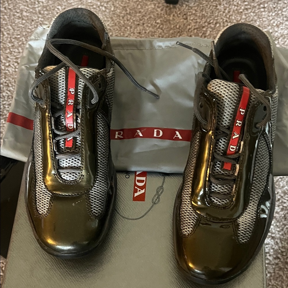 Prada Women's Gray Sneakers